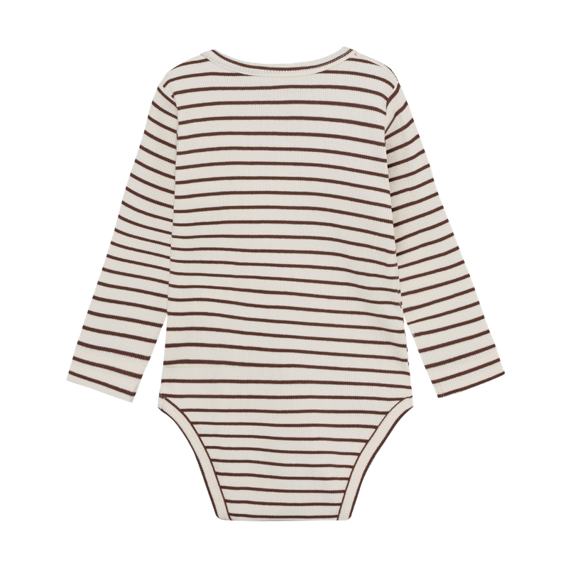 EN FANT Body Langarm Rib - chestnut