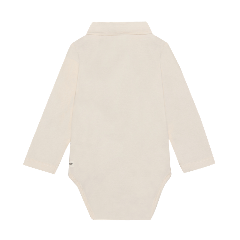EN FANT Body Langarm Polo - Ivory