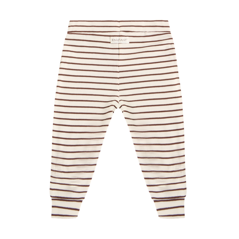 EN FANT Hose Rib gestreift - chestnut