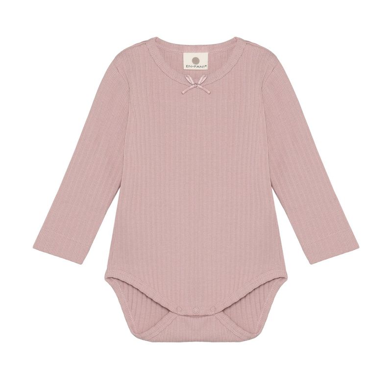 EN FANT Body Langarm Pointelle - rose EN FANT Body Langarm Pointelle - rose