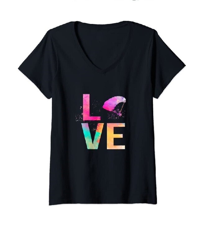 Paragliding T-Shirt "Love" Damen mit V-Neck