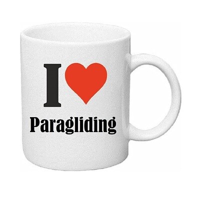 Gleitschirm Kaffee Tasse "I love paragliding"