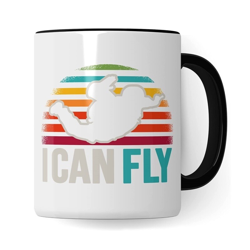 Gleitschirm Kaffee Tasse "I Can Fly"