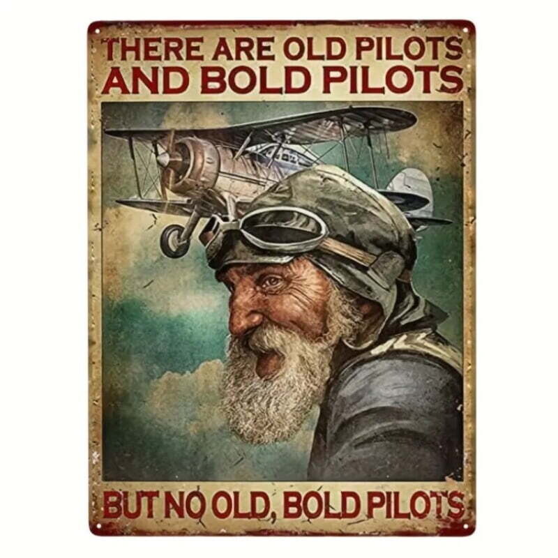 Aufhängeschild Retro "old bold Pilots"