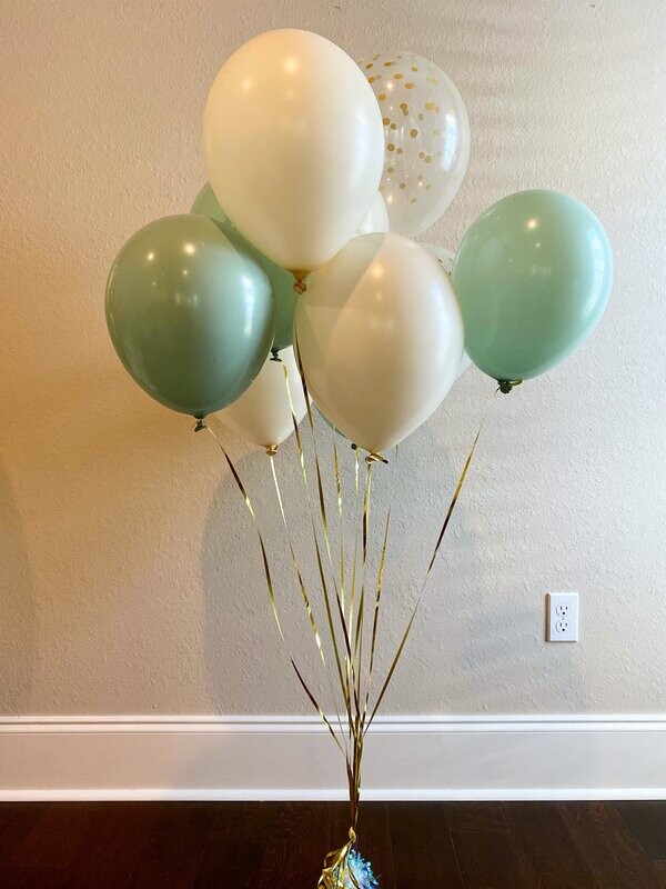 Balloon Bouquet-Seafoam-Gold