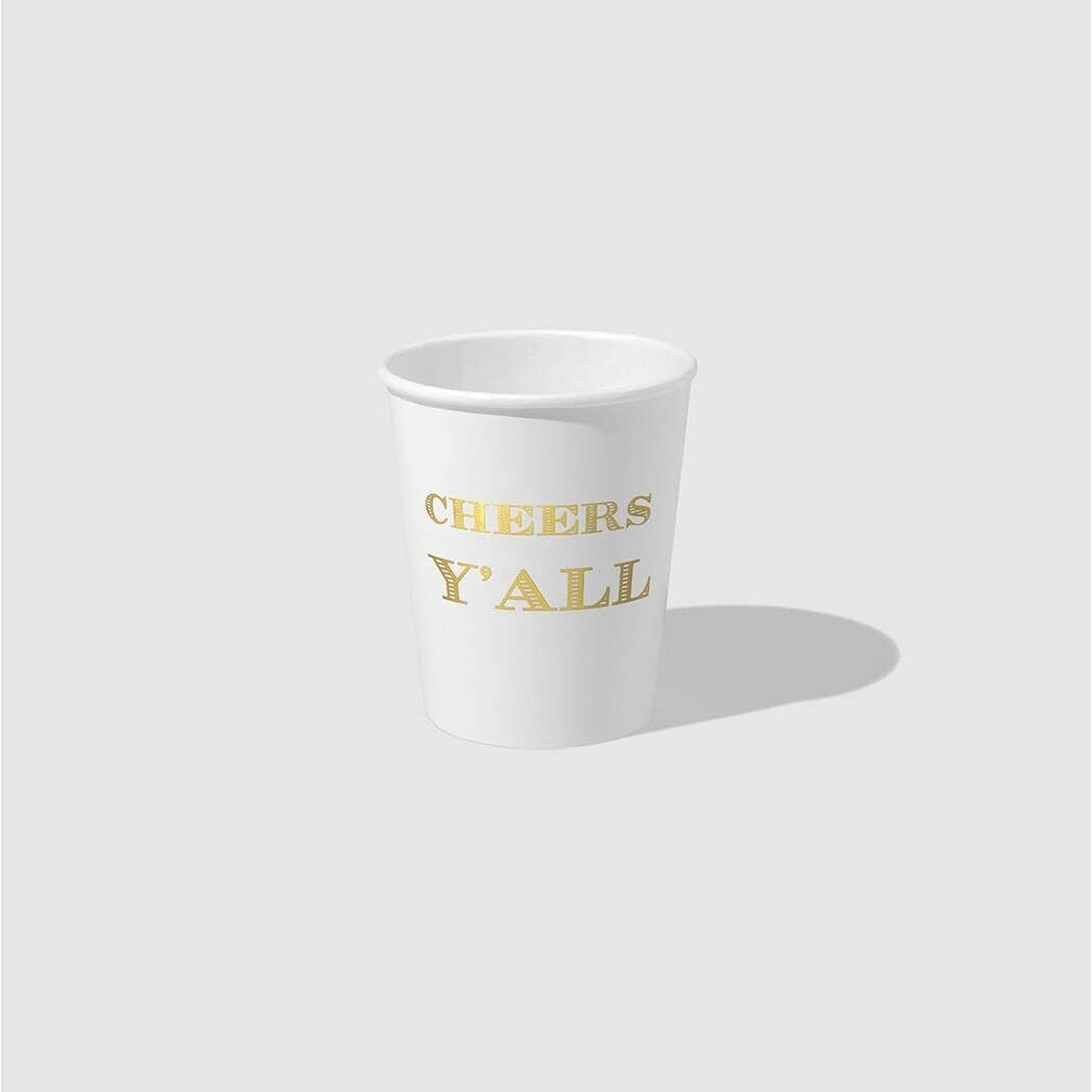 "Cheers Yall" paper cups