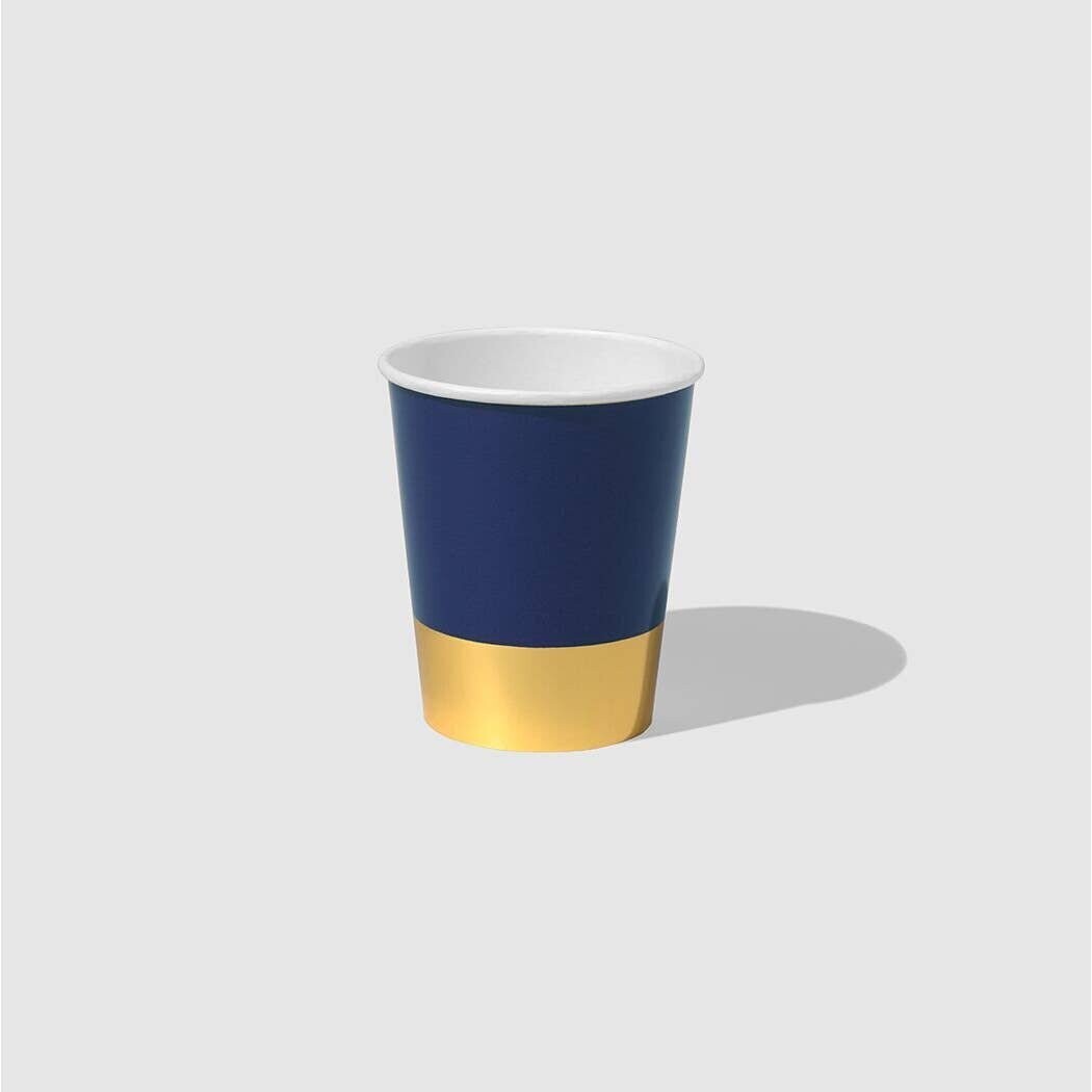 Navy Blue & Gold dipped  cup