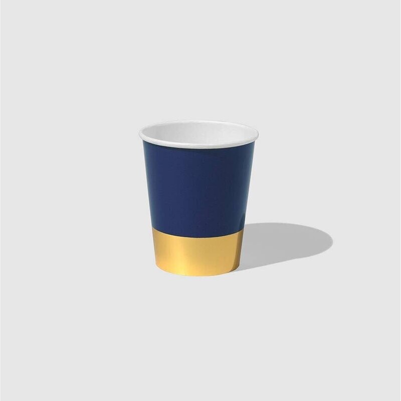 Navy Blue & Gold dipped  cup