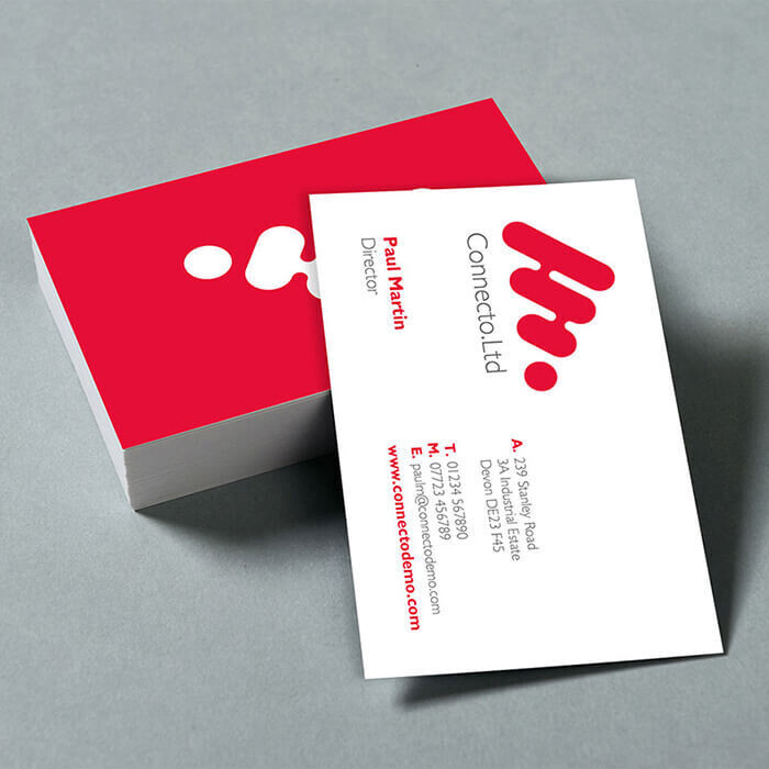 Premium Business Cards 85 x 55mm Double Sided 450gsm, Soft Touch Laminated