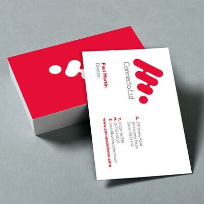 Premium Business Cards 85 x 55mm Double Sided 450gsm, Soft Touch Laminated