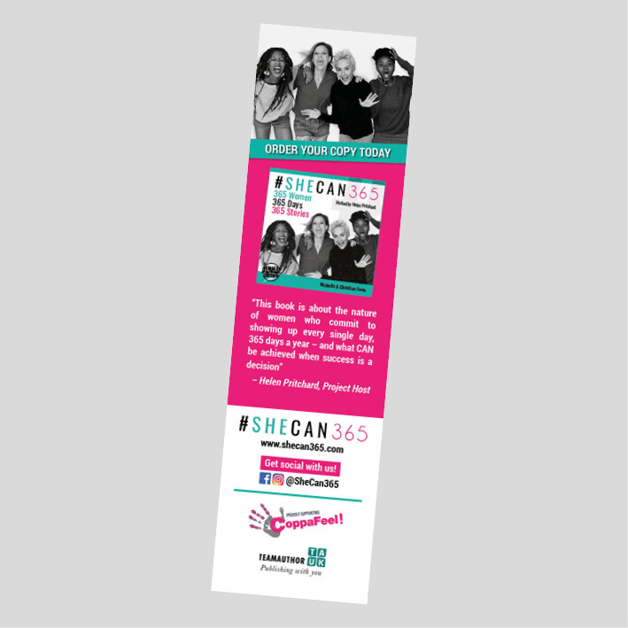 Bookmarks 55 x 210mm Single Sided 350gsm Silk