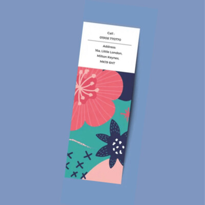 Bookmarks 70 x 210mm Double Sided 350gsm, Gloss Laminated