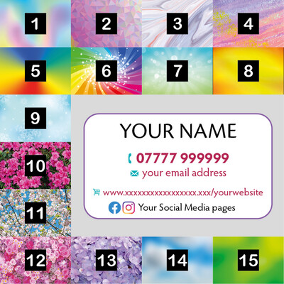 Label LH (63.5 x 40mm) with choice of colourful border