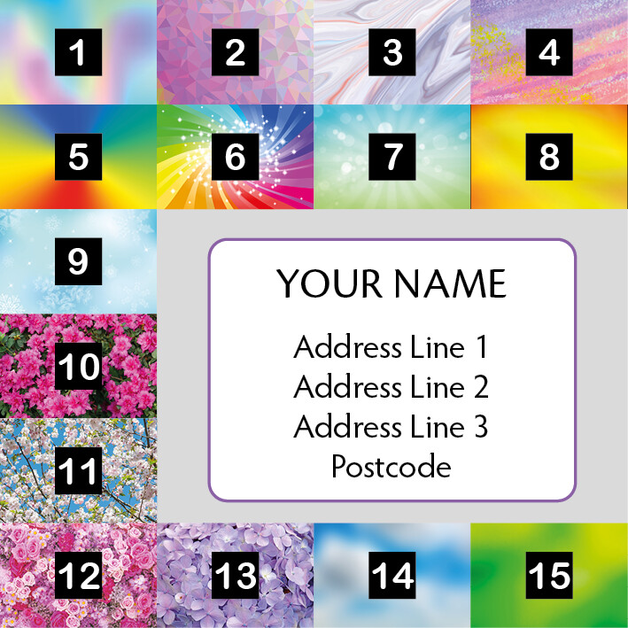 Label LF (45 x 35mm) with choice of colourful border