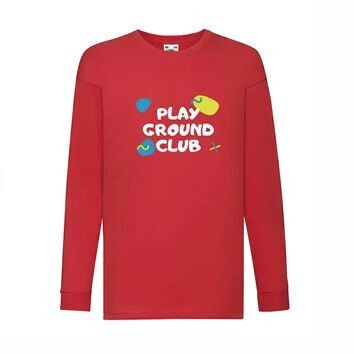 Children's Long Sleeve T-Shirts Printed Front OR Back