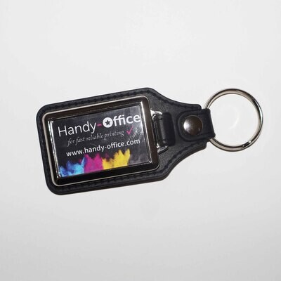 Metal Keyrings 40 x 25mm with Fob