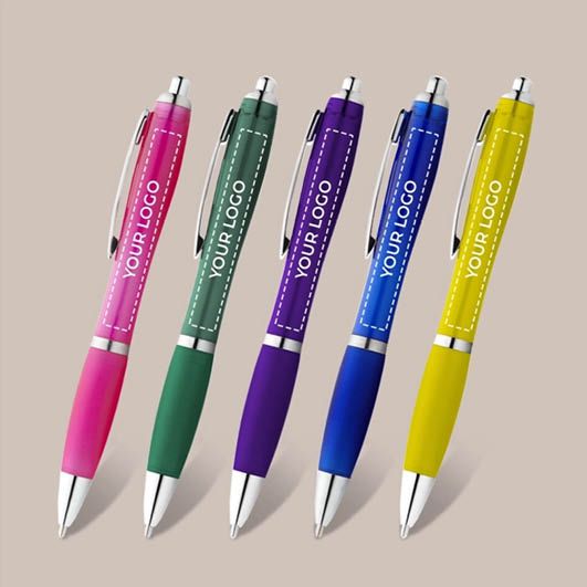 Soft Grip Curve Pen (minimum 25)