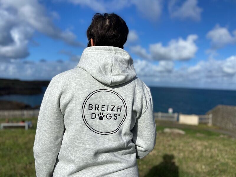SWEAT A CAPUCHE UNISEXE BRODE BREIZH DOGS TAILLE MEDIUM