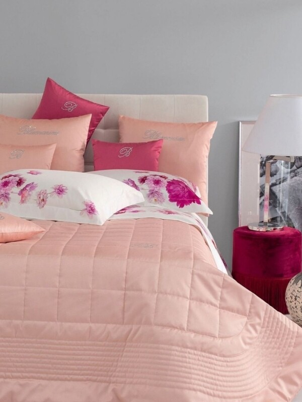 Copriletto Trapuntato 100gr. Matrimoniale Blumarine home art. Note Blu