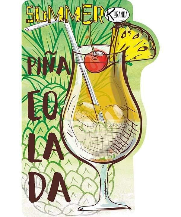 Telo Mare Microfibra Sagomati Kuranda Pina Colada 192x97 cm.