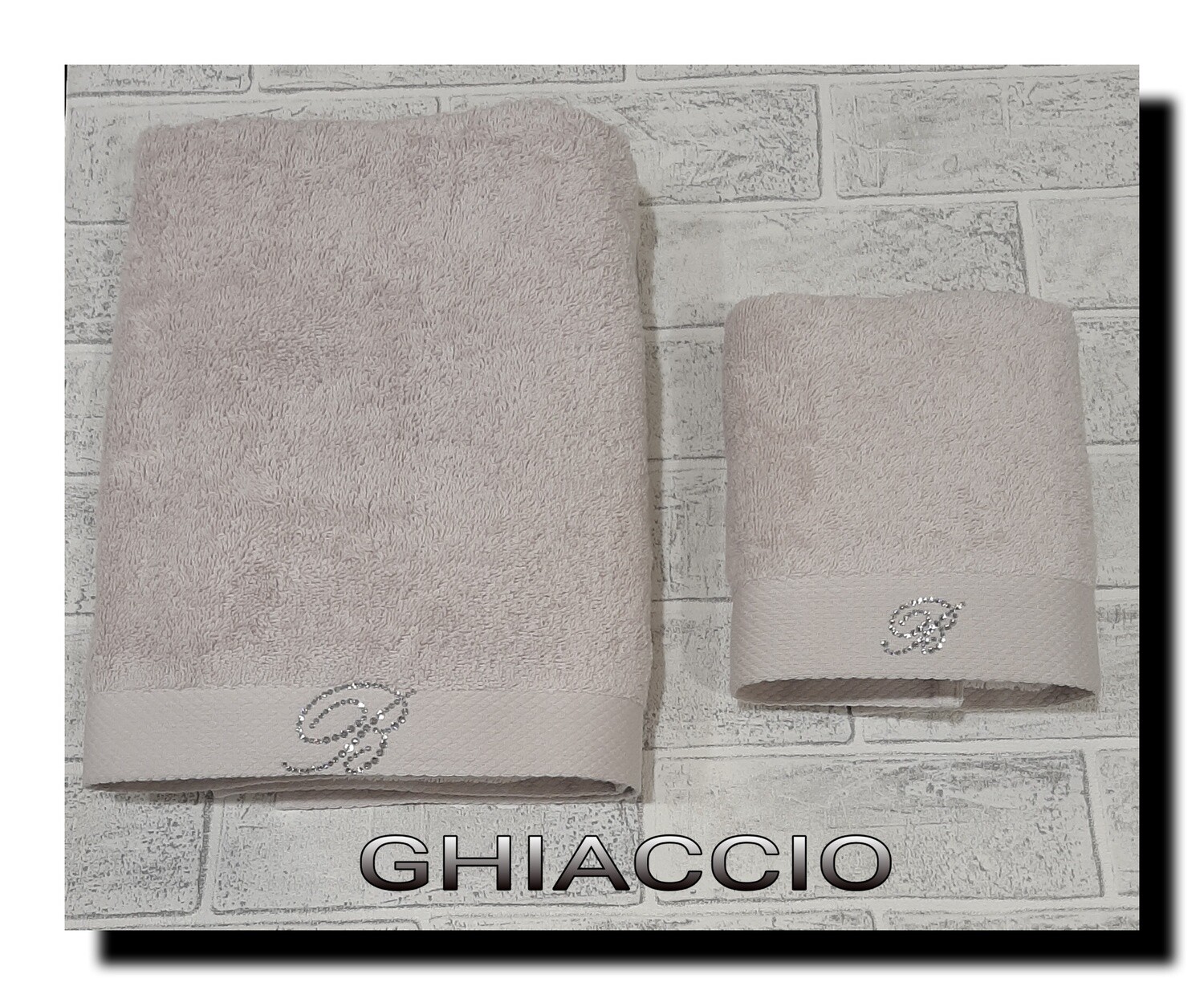 Asciugamani Set spugna 1+1 Blumarine home art. Benessere, varianti  Blumarine: Ghiaccio