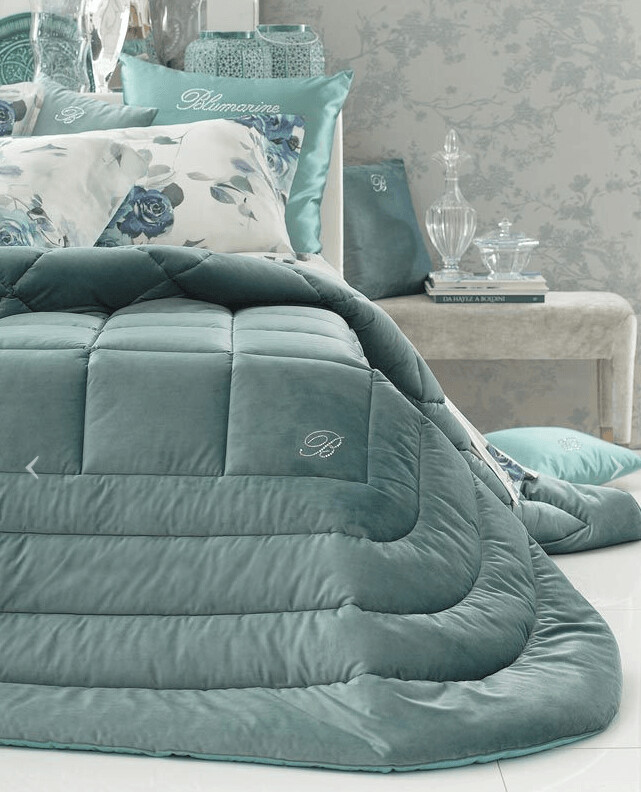 Trapunta invernale in Velluto Blumarine art. Blu Velvet
