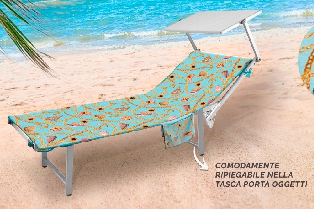 Telo mare Coprilettino Microvelour Galtex, disegno: chain