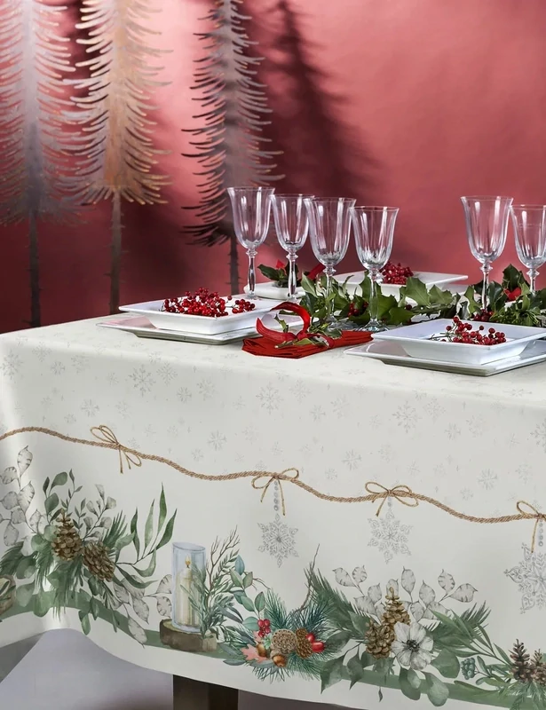 Tovaglia Natale Tessitura Randi art. Scintilla Tovaglia Natale Tessitura Randi art. Scintilla