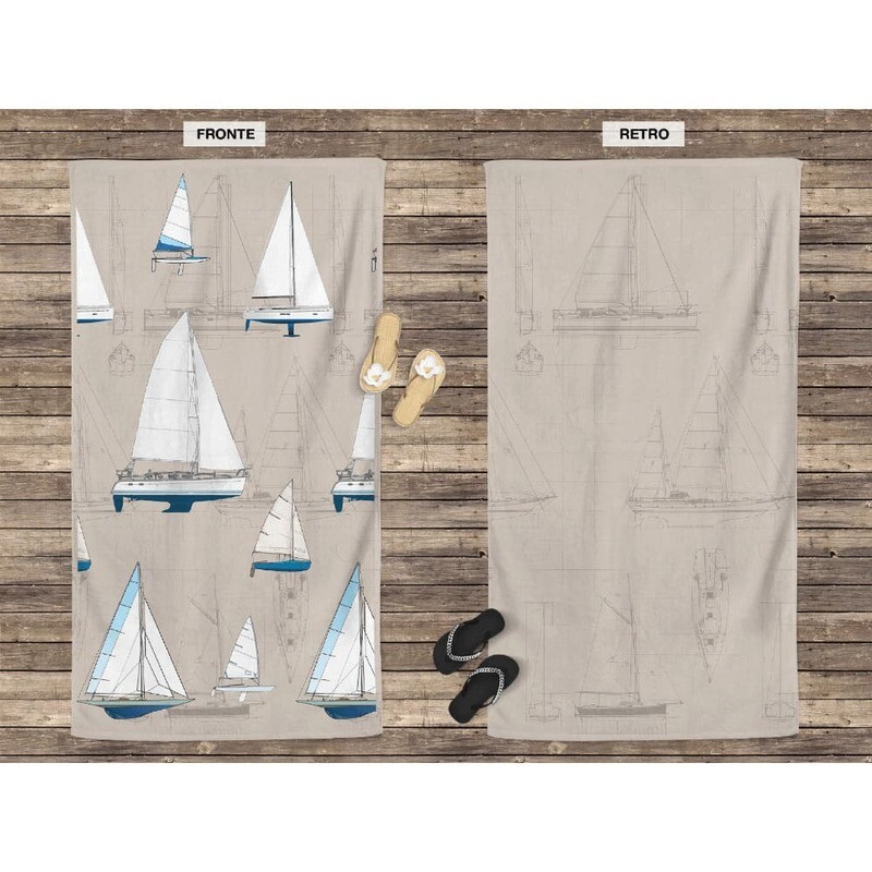 Telo mare double face in Microfibra Galtex art. Sailing