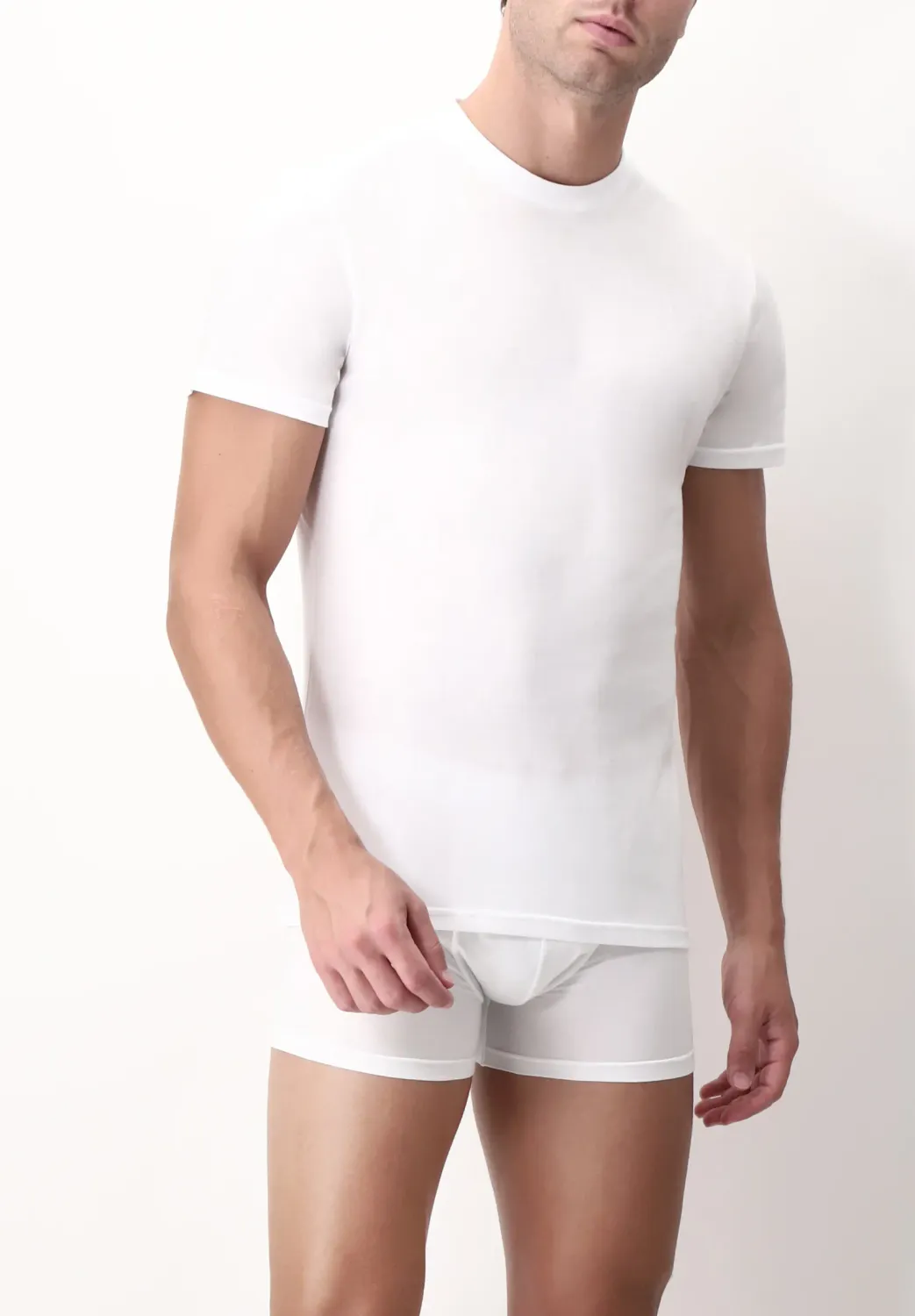 Maglia Girocollo in Cotone conf. 2 Perofil art. Pima 342, Taglia: 4°, colore: Bianco