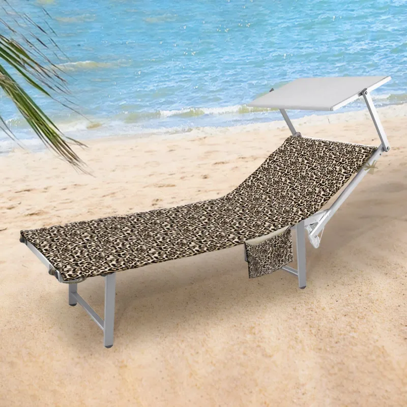 Telo mare Coprilettino in Velour Galtex art. Leopard