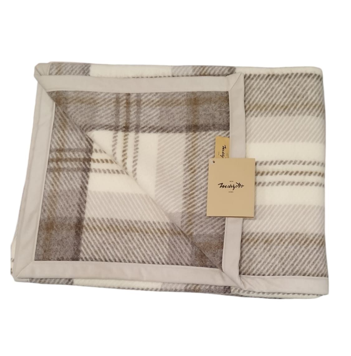Coperta Lana Marzotto letto singolo Beige