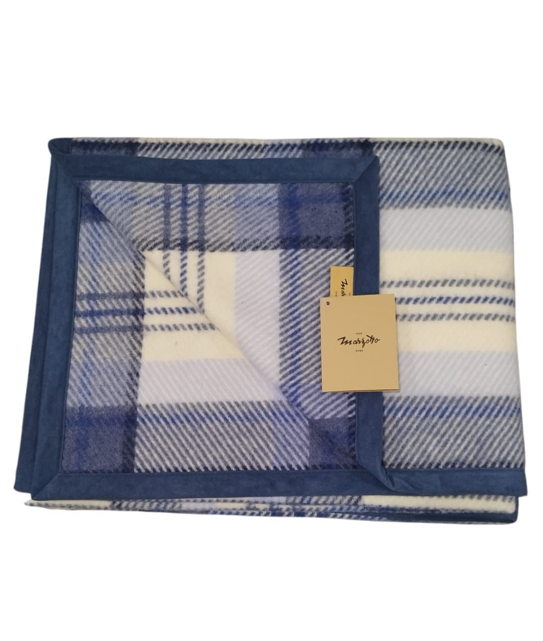 Coperta Lana Marzotto Letto singolo Blu