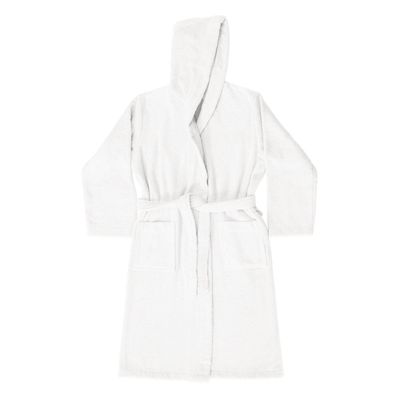 Accappatoio Bassetti Unisex in spugna di Cotone con cappuccio BIANCO
