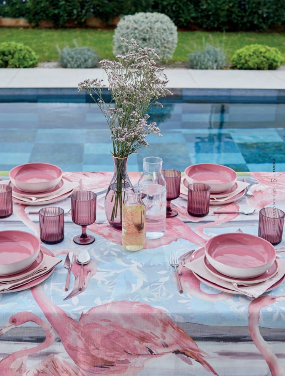 Tovaglia Antimacchia Korin Maison Sucrèe art. Palude Rosa