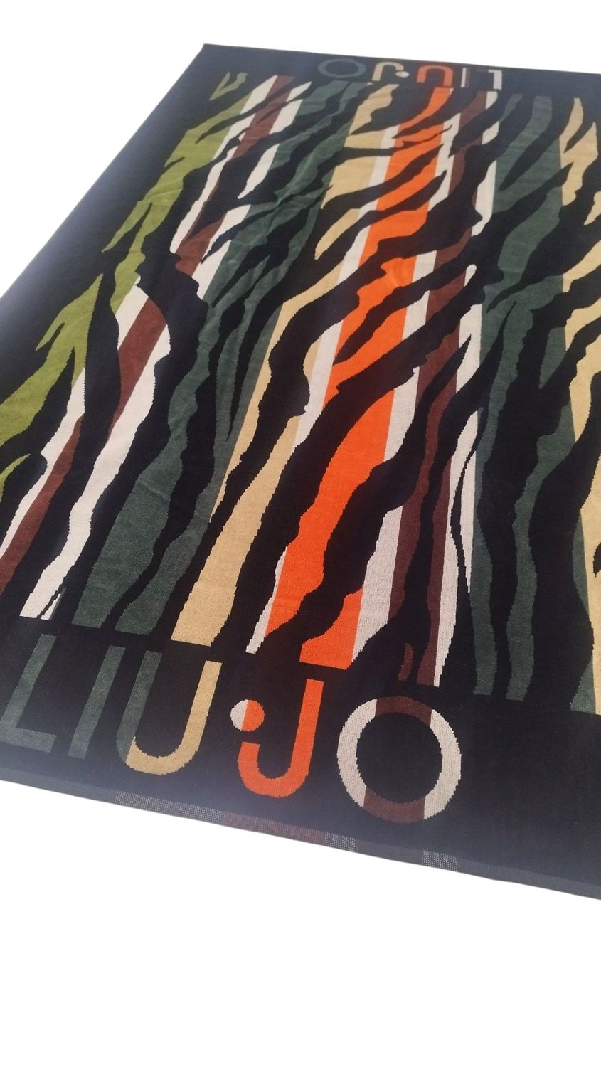 Telo mare LiuJo 100x180in spugna Jacquard, colore: verde