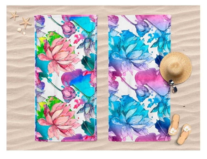 Telo mare in Microfibra Double face con Pochette Galtex art. Alba