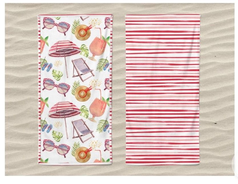 Telo mare in Microfibra double face con pochette Galtex art. Spiaggia