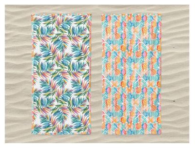 Telo mare in Microfibra Double face con pochette Galtex art. Estate
