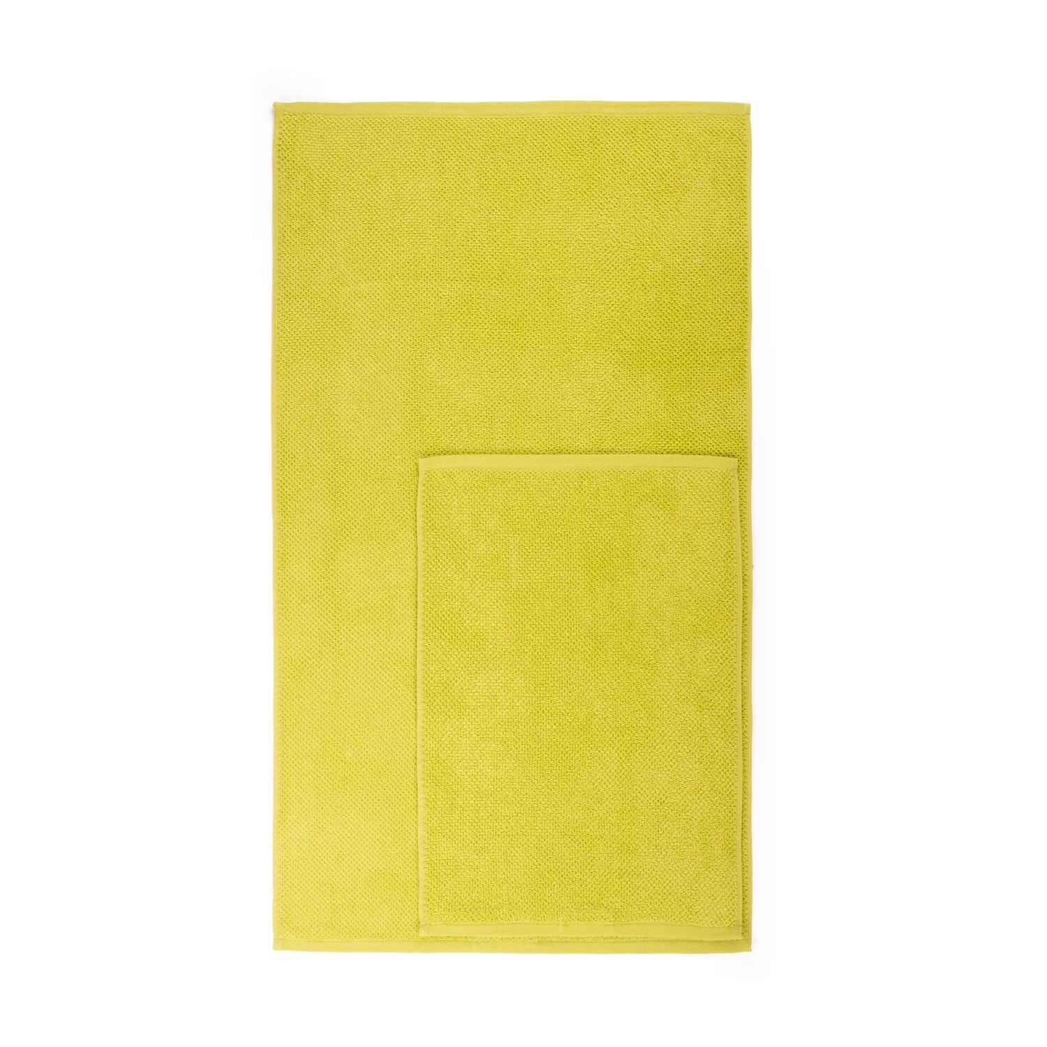 Asciugamani set  1+1 viso e ospite 100% cotone Maison Sucrèe art. Pepe, Colore: lime