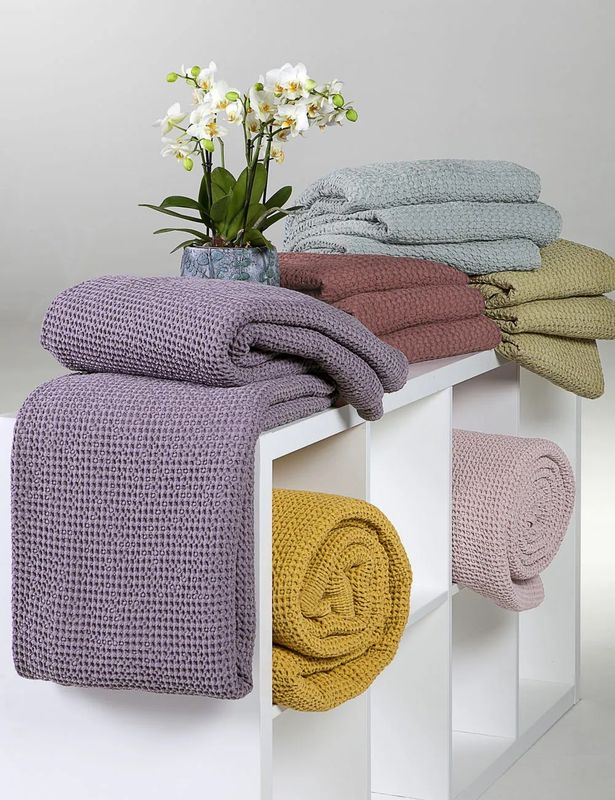 Copriletto Estivo Nido d'Ape 100% Cotone Tessitura Randi art. Arnia
