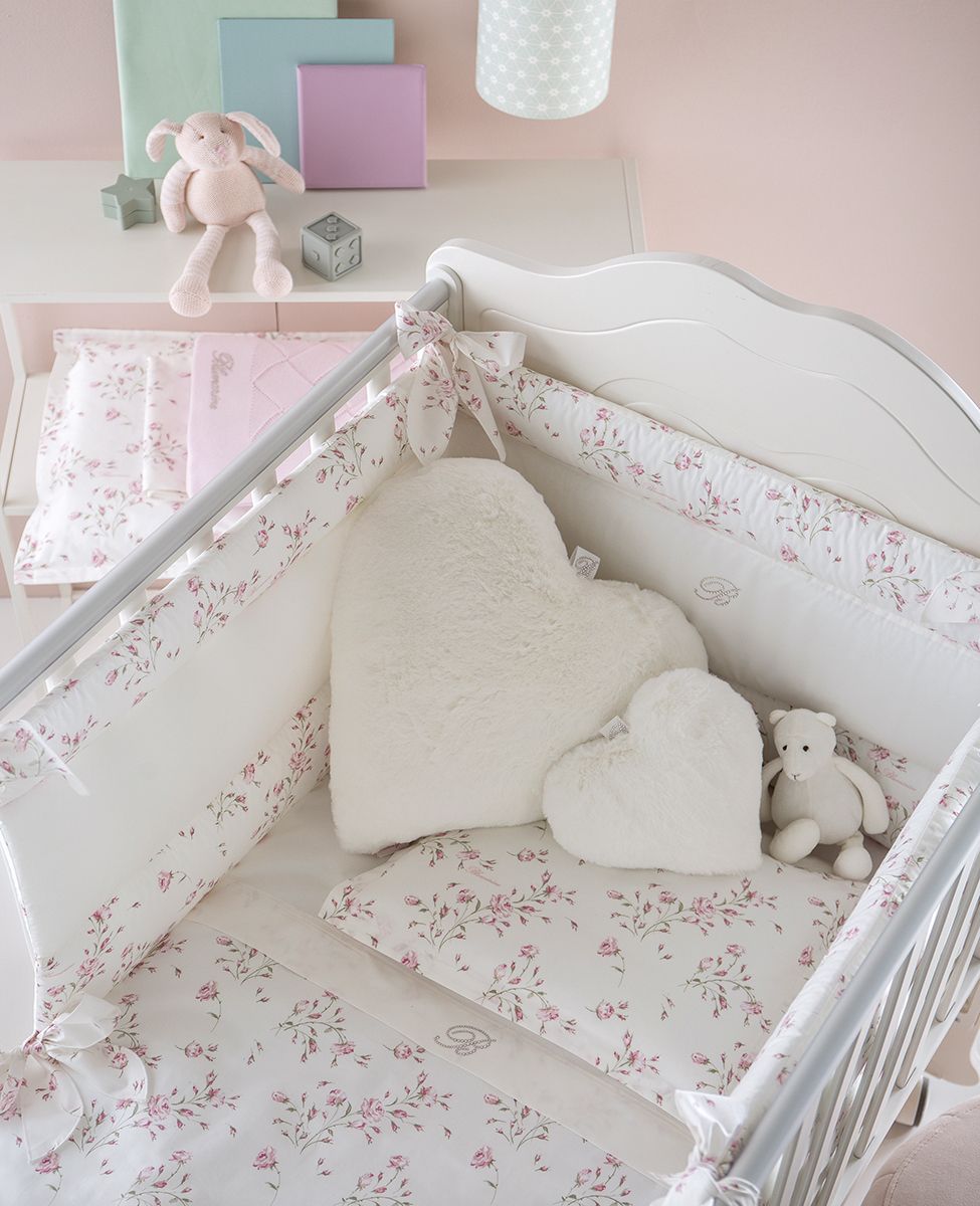 Completo copripiumino per lettino stampato Blumarine baby art. Lilibet