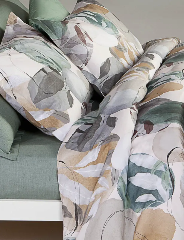 Completo copripiumino realizzato in percalle di cotone Tessitura Randi art. Kitami Completo copripiumino realizzato in percalle di cotone Tessitura Randi art. Kitami