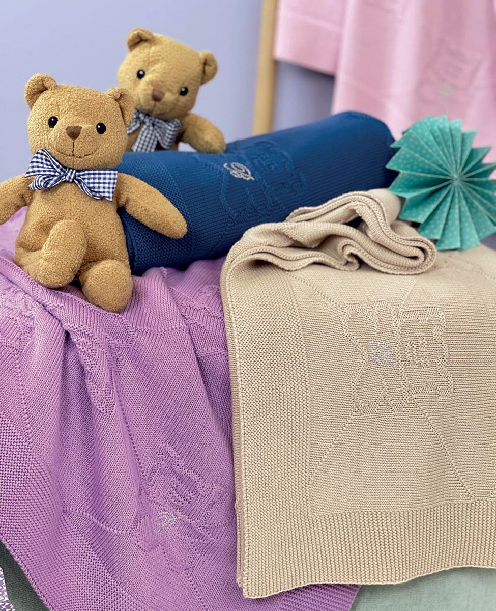 Copertina Cotone per Culla e Carrozzina Blumarine baby art. Orsetto