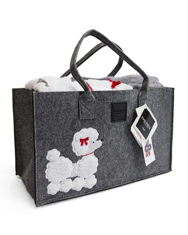 Plaid con applicazione + Borsa feltro Daunex art. Friend Plaid con applicazione + Borsa feltro Daunex art. Friend