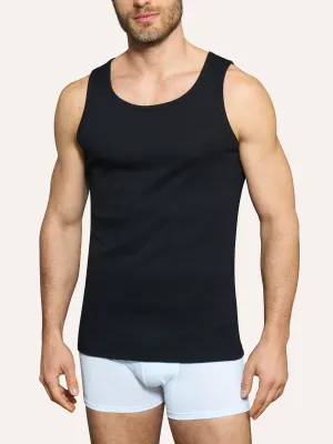 Canotta Uomo in Caldo cotone Nero - Ragno Canotta Uomo in Caldo cotone Nero - Ragno