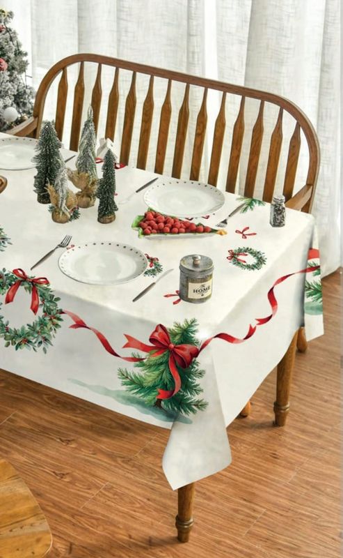 Tovaglia Natale Antimacchia Maestri Cotonieri art. Festone Tovaglia Natale Antimacchia Maestri Cotonieri art. Festone