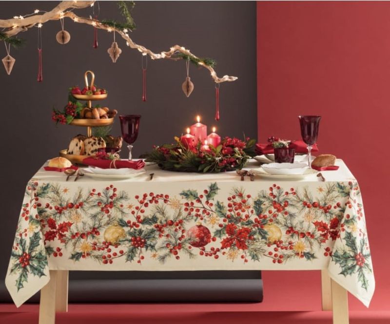 Tovaglia Natale Antimacchia con stampa in digitale Star Light Tovaglia Natale Antimacchia con stampa in digitale Star Light