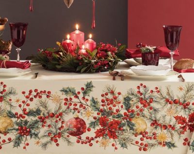 CentroTavola Natale 90x90 Antimacchia stampa in digitale art.Star Light CentroTavola Natale 90x90 Antimacchia stampa in digitale art.Star Light