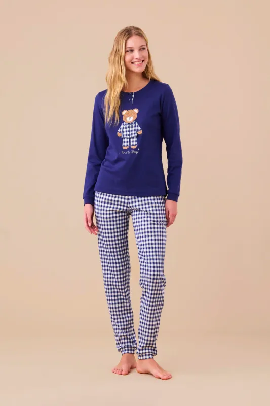 Pigiama donna caldo cotone Noi di Notte art.9256 Pigiama donna caldo cotone Noi di Notte art.9256